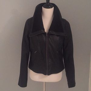 Black faux leather jacket